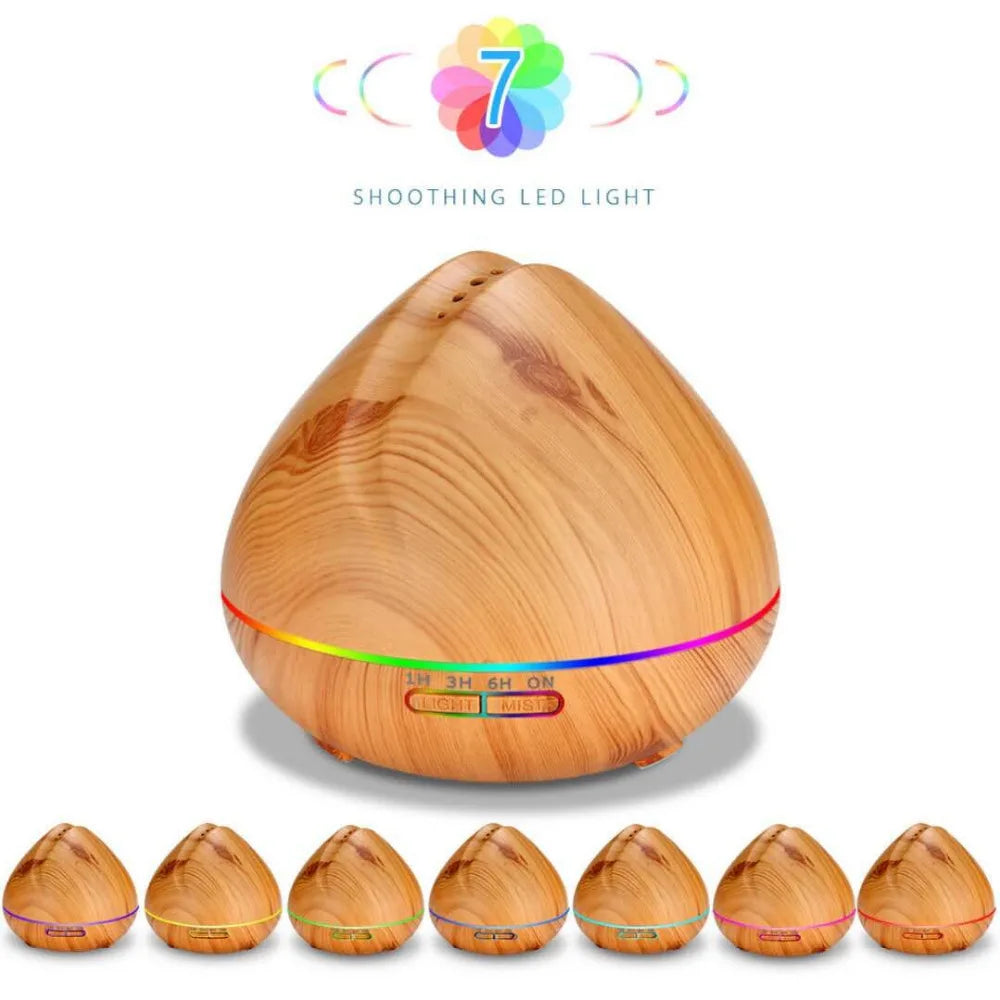 500ml Remote Control Air Aroma Ultrasonic Humidifier With Color LED Lights