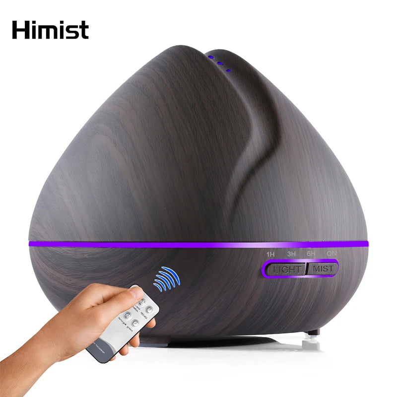 500ml Remote Control Air Aroma Ultrasonic Humidifier With Color LED Lights