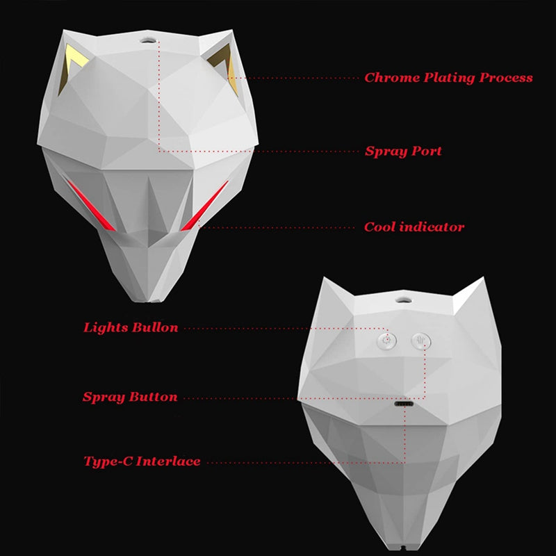Wolf Shaped Humidifier 650Ml Ultrasonic Atomizing Humidifier