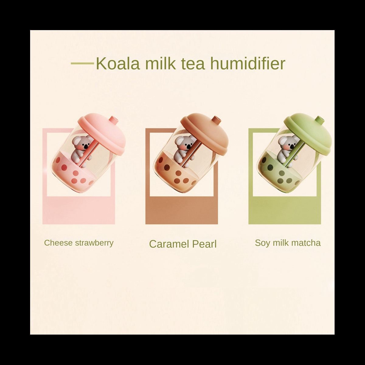 450Ml Portable Koala Milk Tea Cup Air Purification humidifier