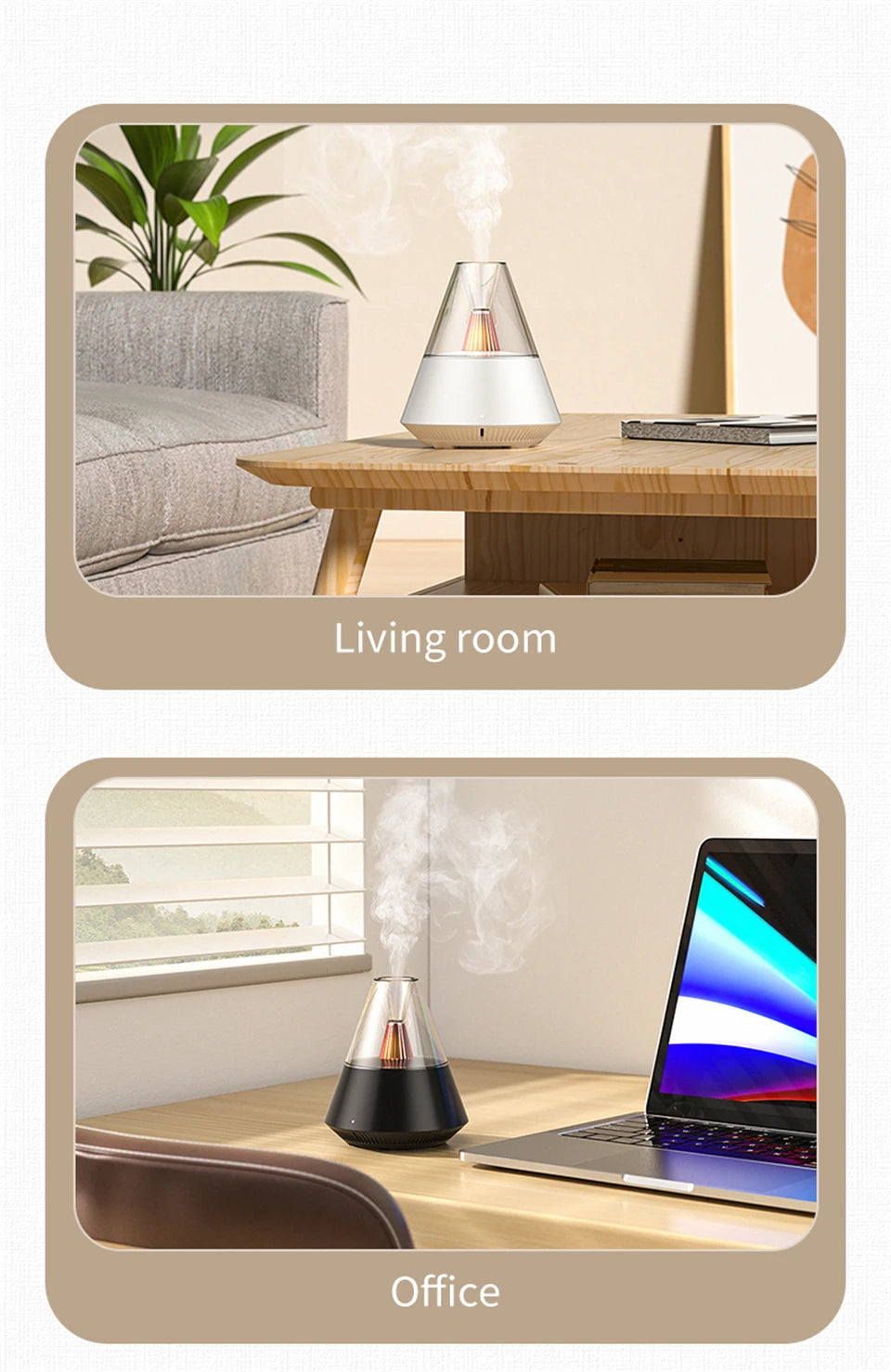 Aroma Diffuser Air Humidifier with Remote Control & Warm Night Light