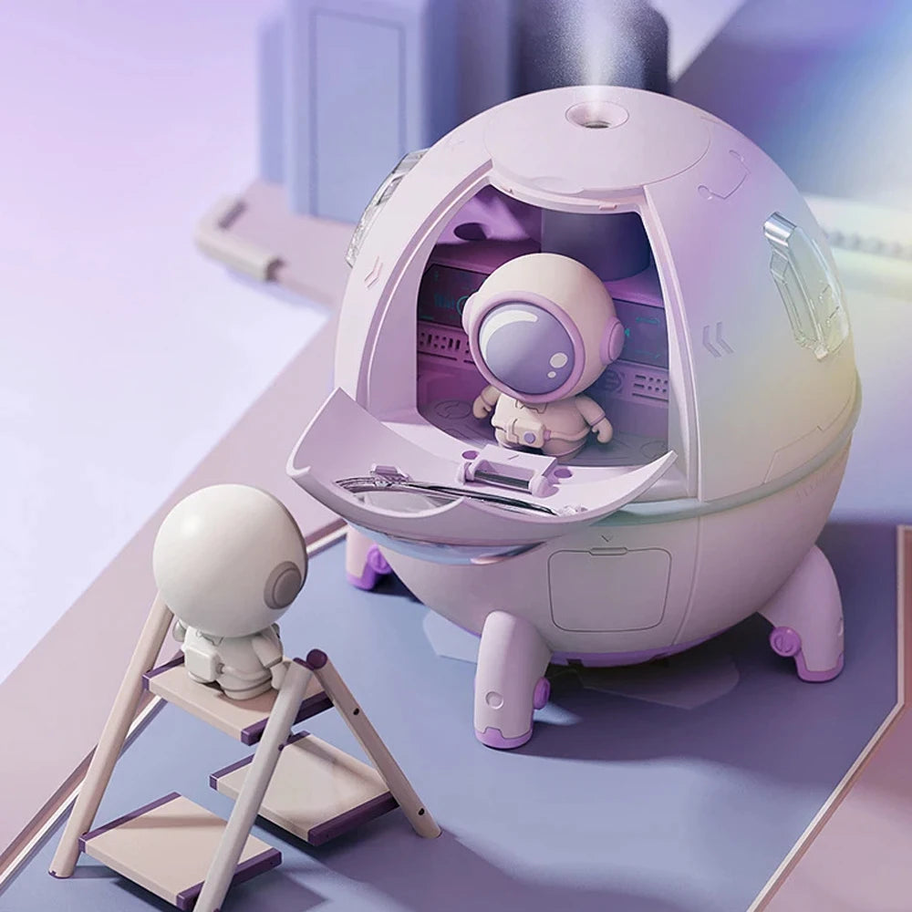 Desktop Space Capsule Air Humidifier Ultrasonic Cool Mist Aromatherapy