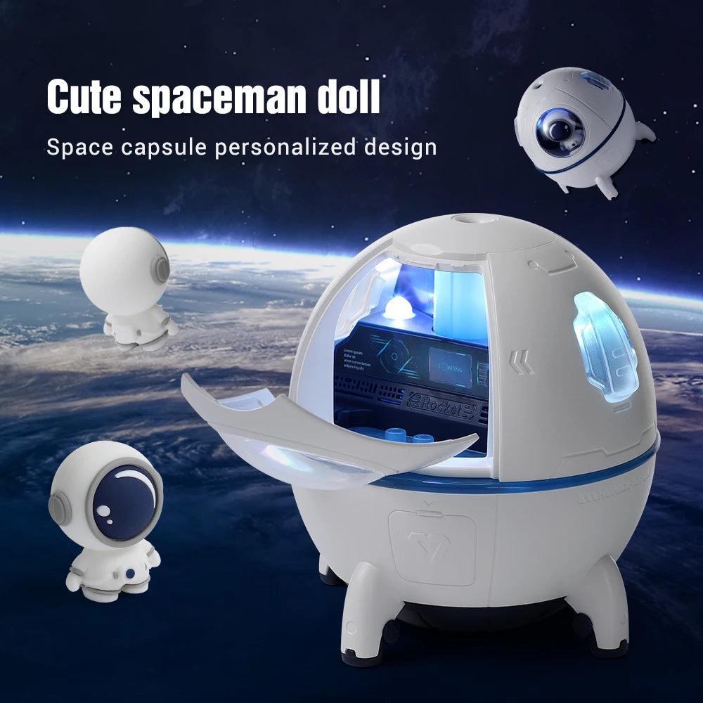 Desktop Space Capsule Air Humidifier Ultrasonic Cool Mist Aromatherapy
