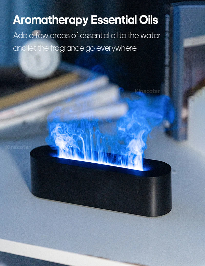KINSCOTER Essential Oil Aroma Diffuser Flame Air Humidifier