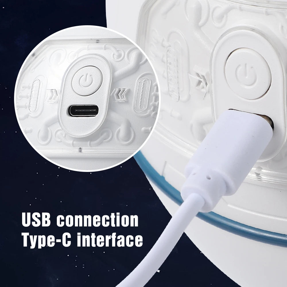 Desktop Space Capsule Air Humidifier Ultrasonic Cool Mist Aromatherapy