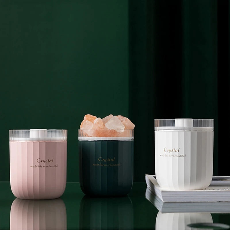 Crystal Aromatherapy Air Humidifier With Atmosphere Lamp