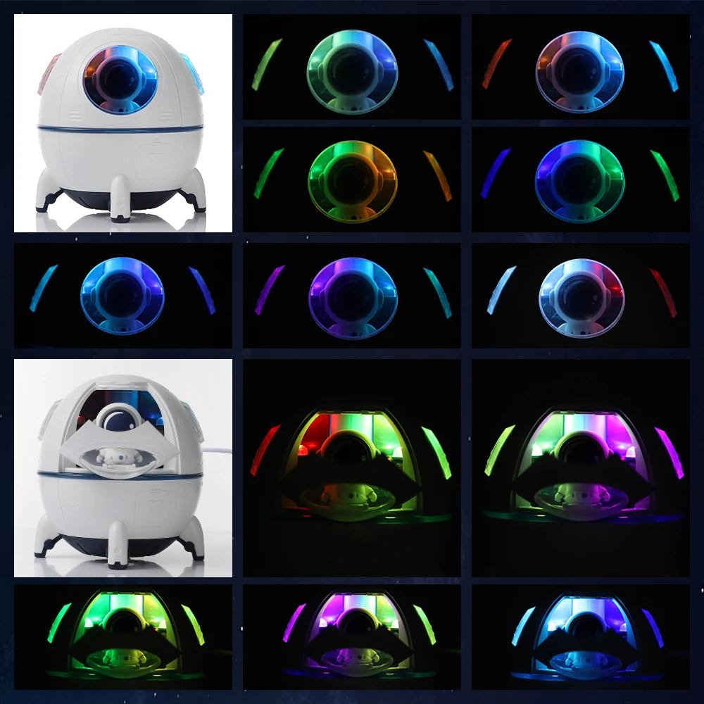 Desktop Space Capsule Air Humidifier Ultrasonic Cool Mist Aromatherapy