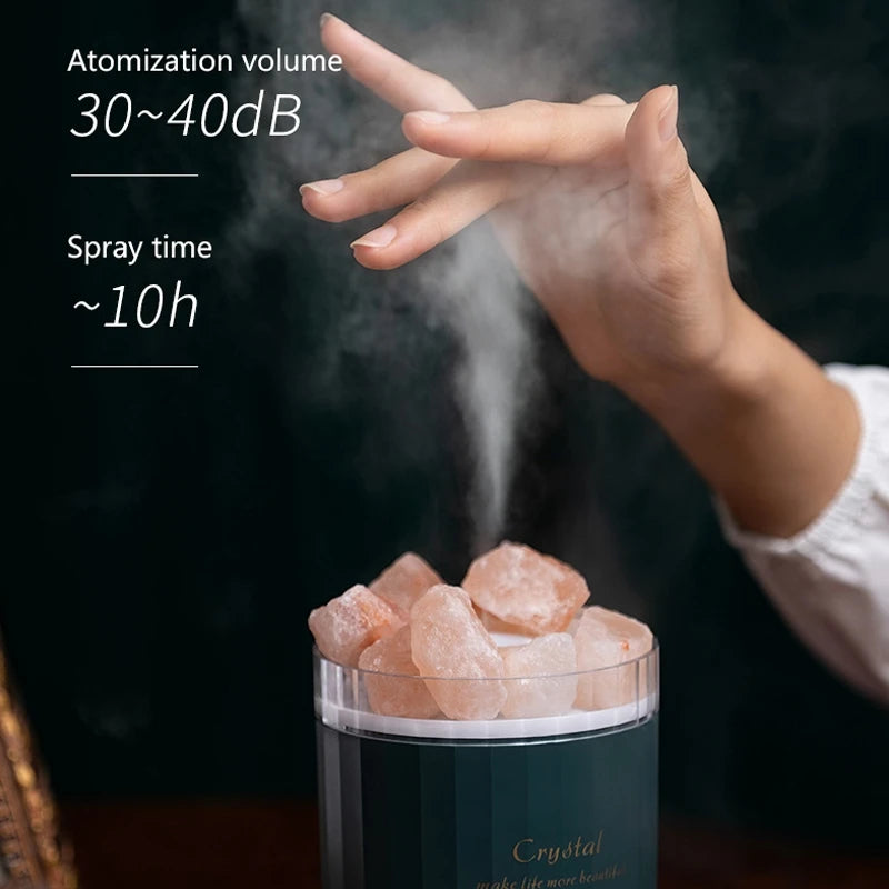 Crystal Aromatherapy Air Humidifier With Atmosphere Lamp