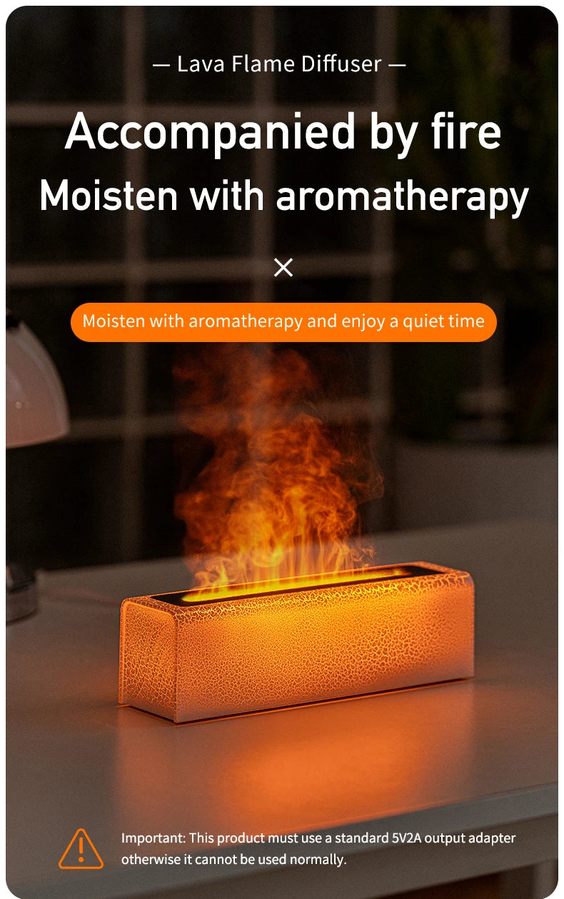 Vissko 7 Colorful Flame Diffuser 150ml USB Air Humidifier