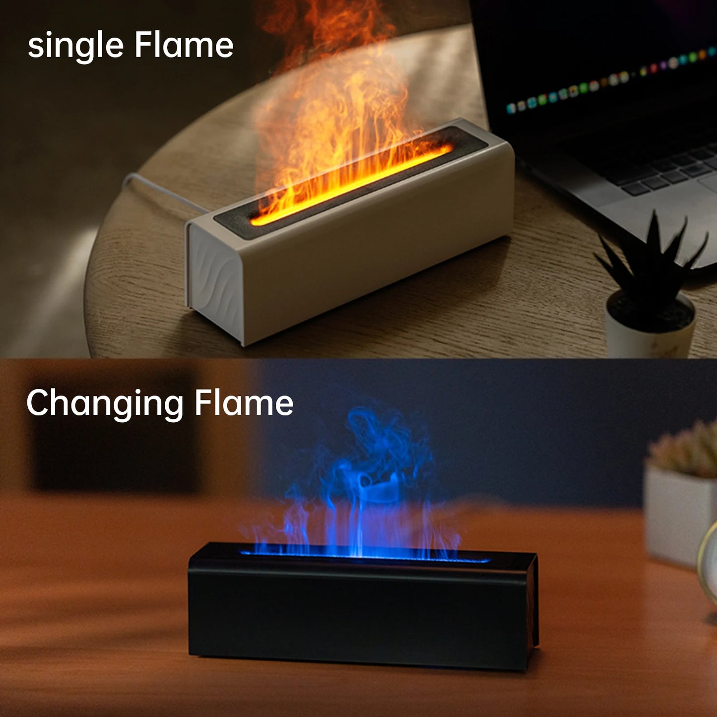Vissko 7 Colorful Flame Diffuser 150ml USB Air Humidifier