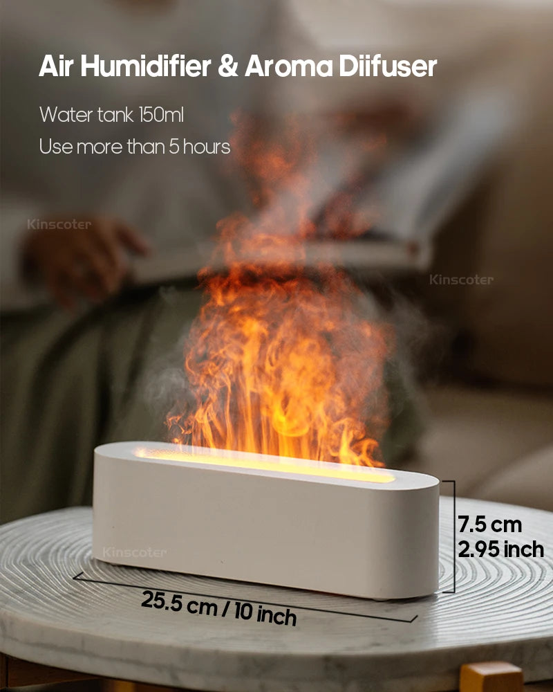 KINSCOTER Essential Oil Aroma Diffuser Flame Air Humidifier