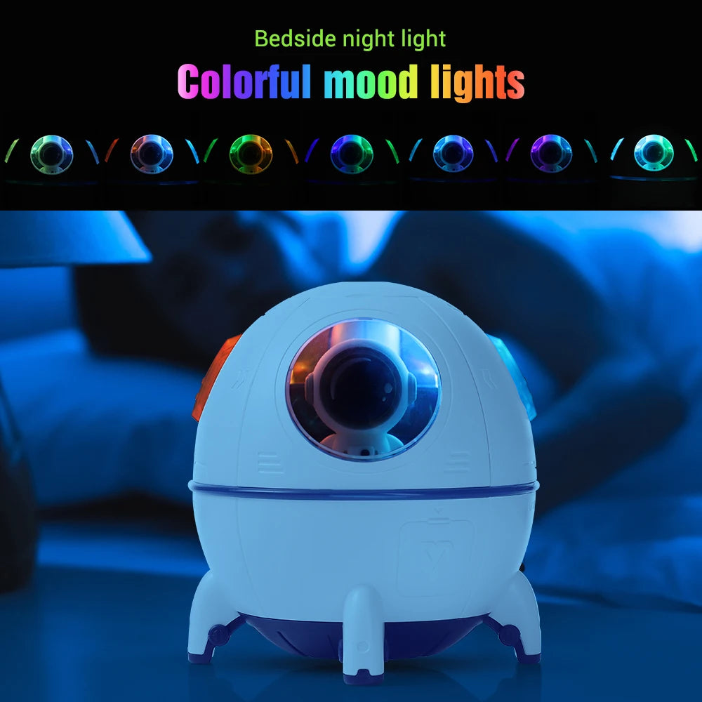 Desktop Space Capsule Air Humidifier Ultrasonic Cool Mist Aromatherapy