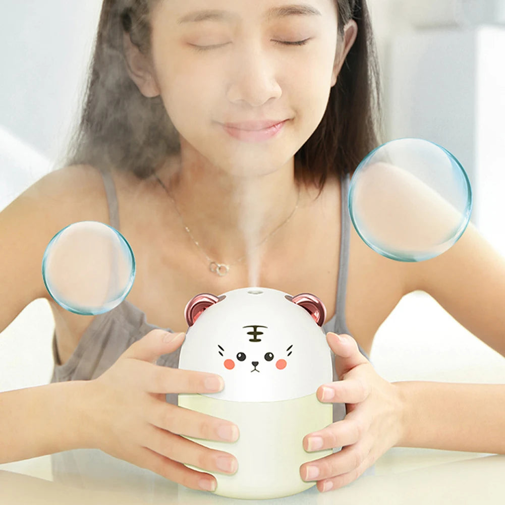 Desktop Humidifier With Colorful Ambient Light 250ml Capacity Aroma Diffuser