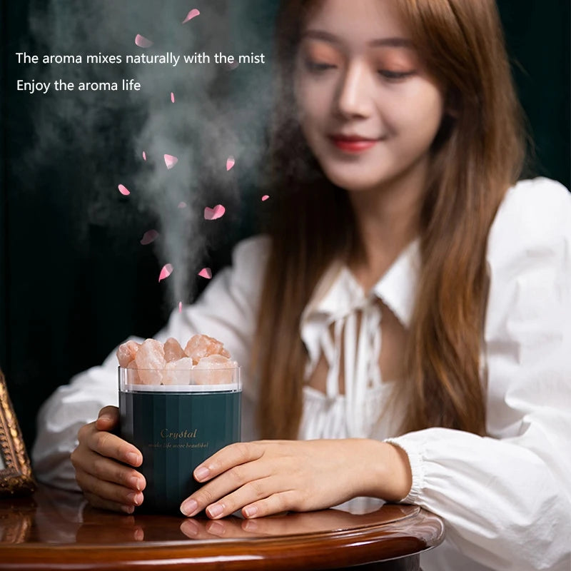 Crystal Aromatherapy Air Humidifier With Atmosphere Lamp