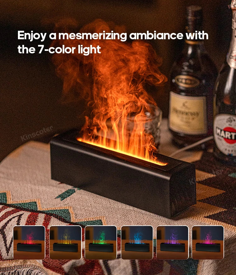 KINSCOTER Essential Oil Aroma Diffuser Flame Air Humidifier