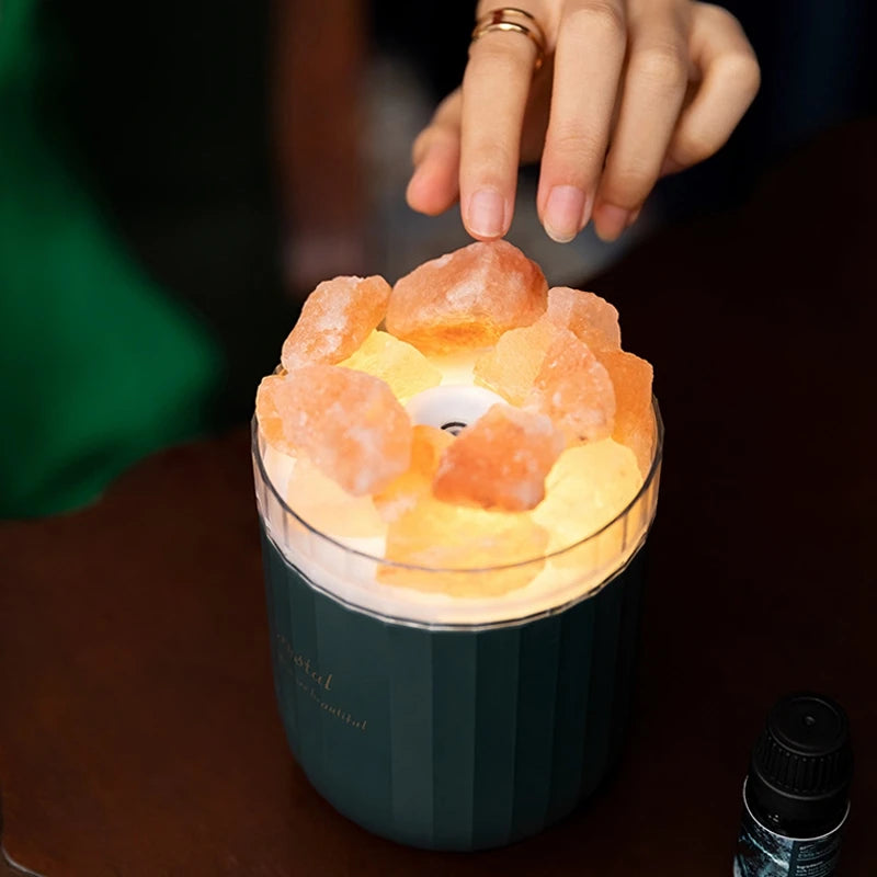 Crystal Aromatherapy Air Humidifier With Atmosphere Lamp