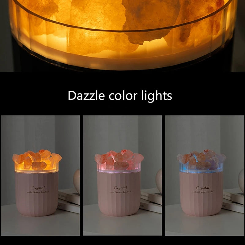 Crystal Aromatherapy Air Humidifier With Atmosphere Lamp