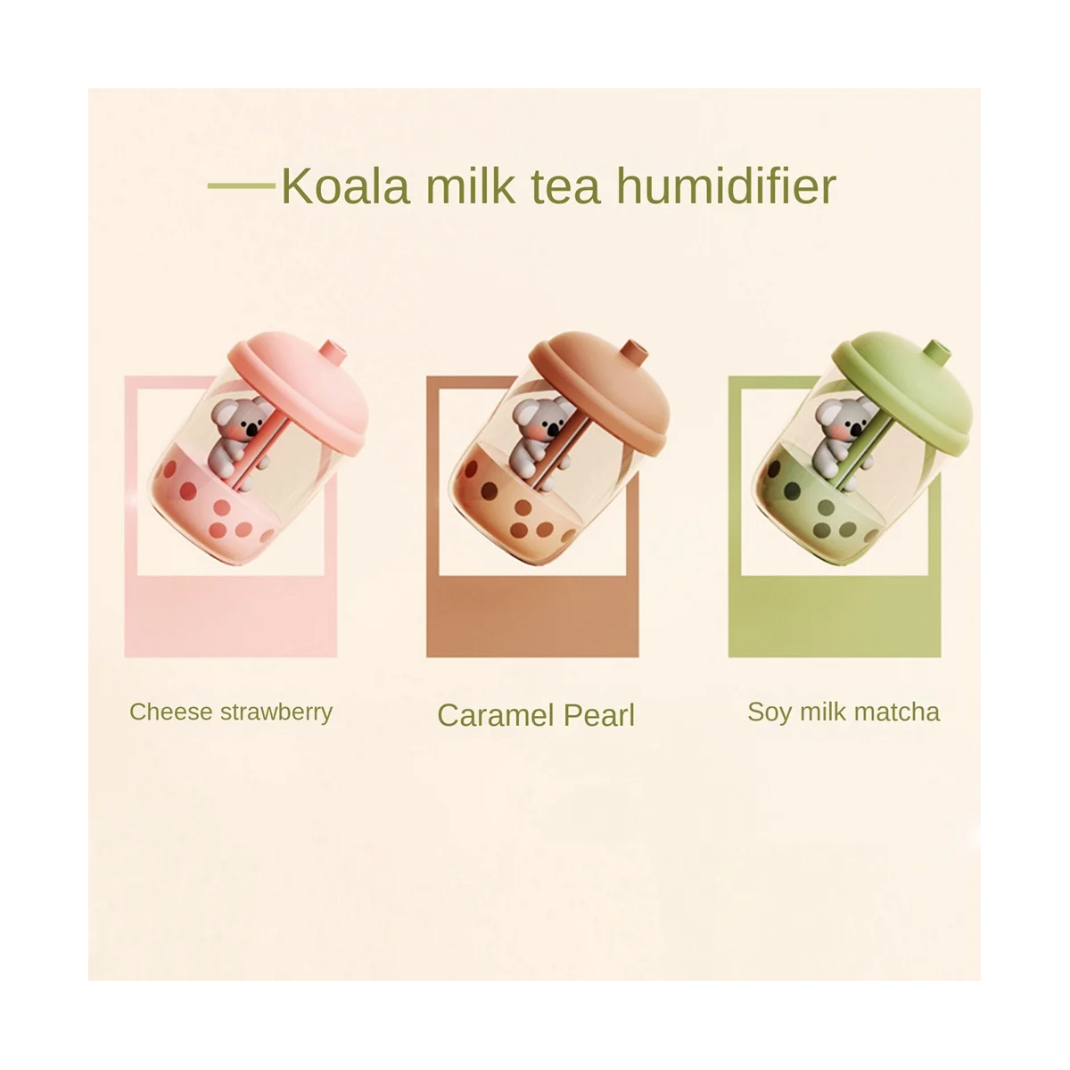 450Ml Portable Koala Milk Tea Cup Air Purification humidifier