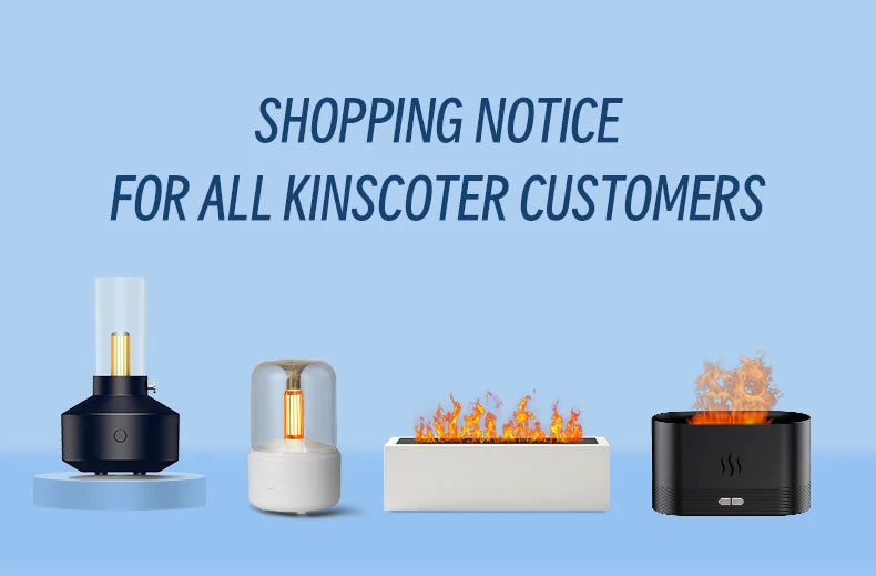 KINSCOTER Essential Oil Aroma Diffuser Flame Air Humidifier
