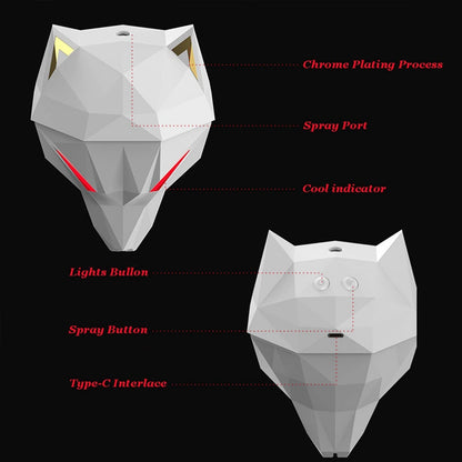 Wolf Shaped Humidifier 650Ml Ultrasonic Atomizing Humidifier