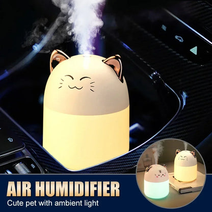 Desktop Humidifier With Colorful Ambient Light 250ml Capacity Aroma Diffuser