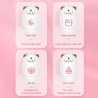 Desktop Humidifier With Colorful Ambient Light 250ml Capacity Aroma Diffuser
