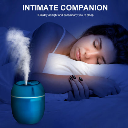 Desktop Humidifier With Colorful Ambient Light 250ml Capacity Aroma Diffuser