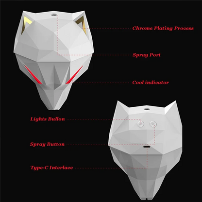Wolf Shaped Humidifier 650Ml Ultrasonic Atomizing Humidifier