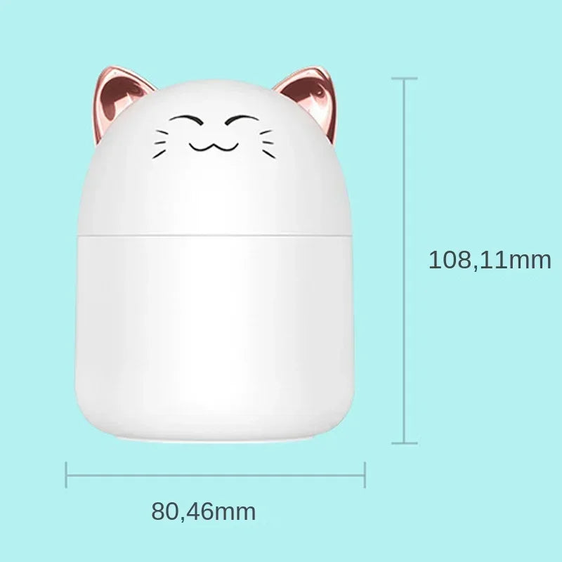 Desktop Humidifier With Colorful Ambient Light 250ml Capacity Aroma Diffuser